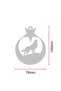 Car Rearview Mirror Decoration with Crescent Star and Wolf Figure 100X78 mm Glossy Plexiglass Accessory Flag - 3