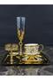 Gold Coffee Presentation Set – Gold Coffee Cup, Turkish Coffee Cup, Coffee Saucer and Tray - Luxury Coffee Set - 5