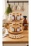Set of 12 Spice Containers with Rotating Stand, 200 ml Glass Jars, Vacuum Lids, Wooden Spoons, and Labels - 4