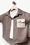 Boy's Short Sleeve Shirt and Shorts 3-Piece Set 3703 Smr - 2