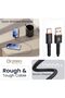 CCC130 USB-A to Type-C Cable 1Meter, Nylon Braided 18W Fast Charging & Data Sync Cable - 3