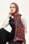 Urban Hours Floral Motif Pattern Burgundy Mayda Shawl 190X70