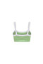 Women's Sports Bra with Stripe Detail, Gathering Support, and Removable Pads - Matcha Green - 7