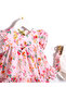 Flower-Patterned Tulip-Detail Baby Girl Set with Shorts - 4