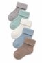 5-piece boxed newborn 0-6 month baby socks set 100% cotton soft comfortable premium solid color gift - 3