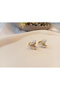 Minimal Butterfly Earrings with Zircon Stones and Enamel (1.5 cm) - 4