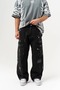 Street Canvas Paint Effect Baggy Jean Trousers with Cargo Pocket Detail
