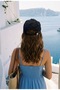Vintage Distressed Textured Women's Hat with "New York" Lettering, Worn Denim Look, Adjustable Hat - 3