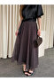 Brown Chiffon Polka Dot Long Skirt - 2506 - 2