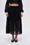 Women's Comfortable Cut Transparent Skirt with Elastic Waist