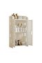 Wall Mounted Bathroom Storage Cabinet with Double Doors & Shelves, Space Saving Organizer Rack for T