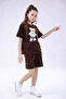 Girl's Teddy Bear Printed Shorts Set – 100% Cotton Summer Comfortable Cut Basic T-Shirt & Shorts Set - 2