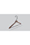 Wooden (Black Nickel Hook) Bar Hanger for Shirts and Trousers, Walnut Color, 12 Pieces - 3