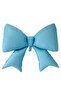 Retro Blue Ribbon Bow Foil Balloon Large Size 98X75 cm