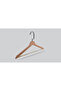 Wooden (Black Nickel Hook) Shirt and Skirt Hanger Natural Color 8 Pieces - 2