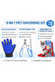 3-in-1 Pet Grooming Kit Gloves Clippers Harness Leash for Dogs & Cats - 2