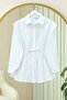 Buttoned Tunic with Front and Back Pockets - White - 3
