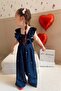 Amora Denim Girls' Overalls Navy Blue - 2