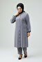 Women's Tunic with Buttons on the Front, Bead and Stone Details, Kolagzi Elasticated Sleeves, Stylish Collar, Pants with Elasticated Waist, Two Pieces - 3