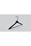 Wooden (Black Nickel Hook) Bar Hanger for Shirts and Trousers, Black Color, 24 Pieces - 4