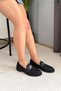 Women's Marie Black Knitwear Metal Buckle Women's Loafer Casual Moccasin Shoes - 7