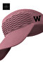Women's Dusty Rose W Embroidered Uv Protection Tennis Golf Visor Summer Hat - 5