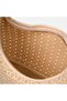 Women's Beige Hazeran Motif Shoulder Bag with Gold Accessories - 6