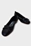 Stylish Daily Women's Ballerinas with Bow Black - 5