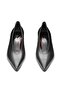 Genuine Leather Short-Heeled Pointed-Toe Women's Shoes R97 Black Napa - 3