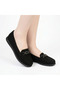 Sl334 Black Denim g Buckle Women's Ballerina Shoes - 3