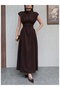 Shoulder-Padded Back Tie-Detail Sleeveless Dress - 3