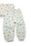 Baby Girl Heart and Teddy Bear Printed Snap Fastener Seasonal 100% Cotton Nightgown Top and Bottom Pajama Set - 7