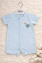 100% Cotton Antiallergic 3-Piece Soft Baby Romper Set with Tiny Palm Tree Embroidery Detail - 3