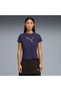 Dare to Slim Graphic Tee Navy Blue Women's Slim Fit T-Shirt with Zipper Detail