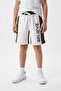 Boy's Garni Detailed Elastic Waist Tie-Up Printed Shorts 25037