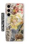 Samsung Galaxy S26 Plus Compatible Angels and Sculpture Collage Pattern Transparent Phone Case