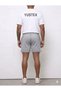 Men's Gray Shorts Oversize Relaxed Fit High Waist Shorts with Elastic Waistband Casual - 3