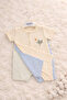 100% Cotton Antiallergic 3-Piece Soft Baby Romper Set with Tiny Palm Tree Embroidery Detail - 2
