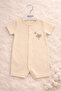 100% Cotton Antiallergic 3-Piece Soft Baby Romper Set with Tiny Palm Tree Embroidery Detail - 5