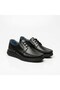 Lace-Up Ankle Part with Dotted Pool Pattern Model Genuine Leather Men's Daily Comfort Shoes Ay-595-Y - 4