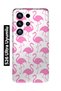 Samsung Galaxy S26 Ultra Compatible Flamingo Patterned Transparent Phone Case