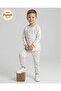 Boy's 6-9 Years Old Koala Printed Crew Neck Seasonal 100% Cotton Nightgown Pajama Set