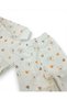 Baby Girl Heart and Teddy Bear Printed Snap Fastener Seasonal 100% Cotton Nightgown Top and Bottom Pajama Set - 5