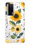 Poco F5 Pro Compatible Sunflower Patterned Transparent Phone Case