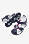 Children's Unisex Navy Blue White Children's Velcro Comfortable Sandals - 3