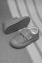 Children's Unisex Gray Children's Velcro Comfortable Fit Sneaker - 3