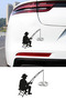 Fisherman Car Sticker - Fishing Themed - Car Motor Car Sticker 15X13Cm