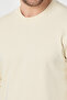 Jong Men's Ecru 100% Supima Cotton Stretch Fabric Regular Fit Long Sleeve Crew Neck Sweatshirt - 2