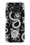 Poco X3 Nfc / X3 Pro Compatible Black Rose and Snake Pattern Transparent Phone Case