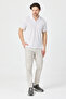 Vita Men's White Modal Fabric Slim Fit Flexible Polo Collar T-Shirt - 5